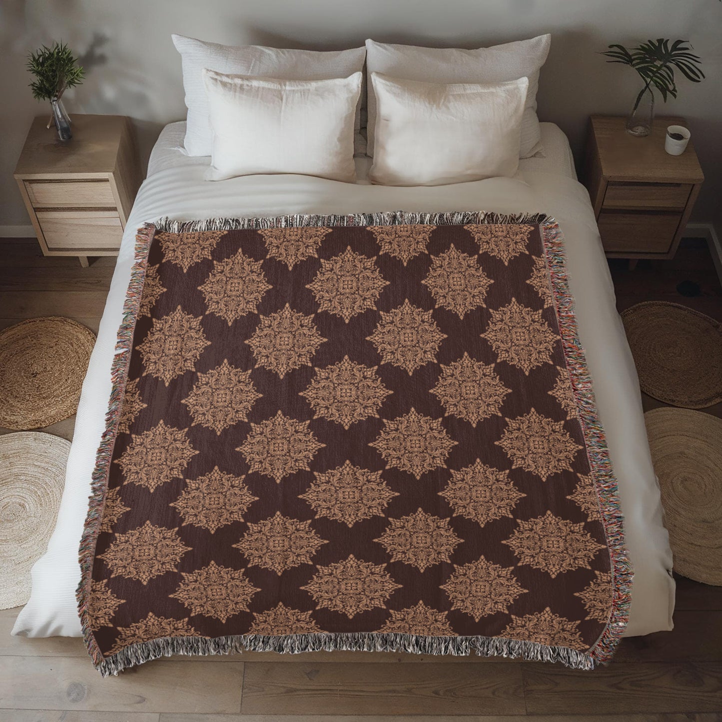 Damask Pattern 012 - 50" x 60" Heirloom Woven Blanket