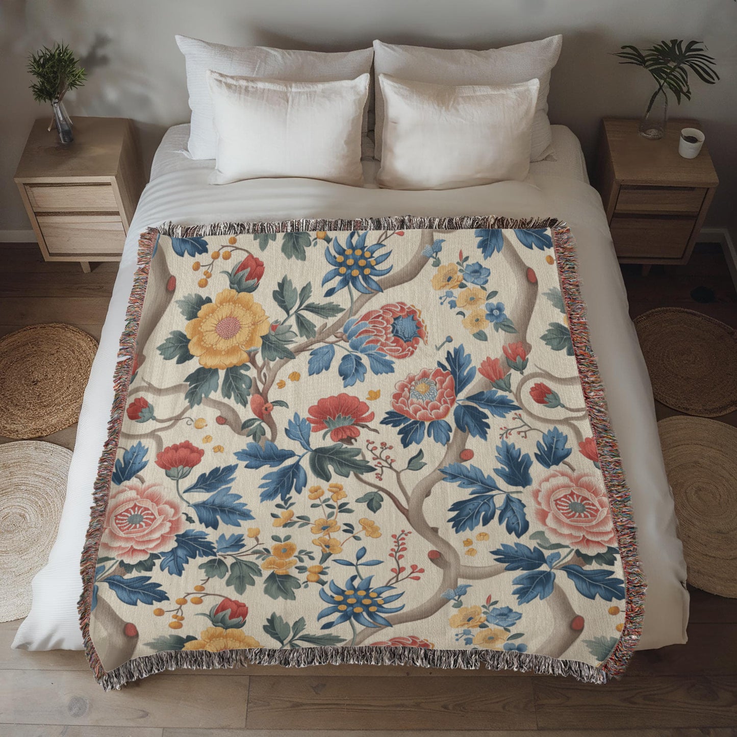 Chinoiserie Pattern 013 - 50" x 60" Heirloom Woven Blanket