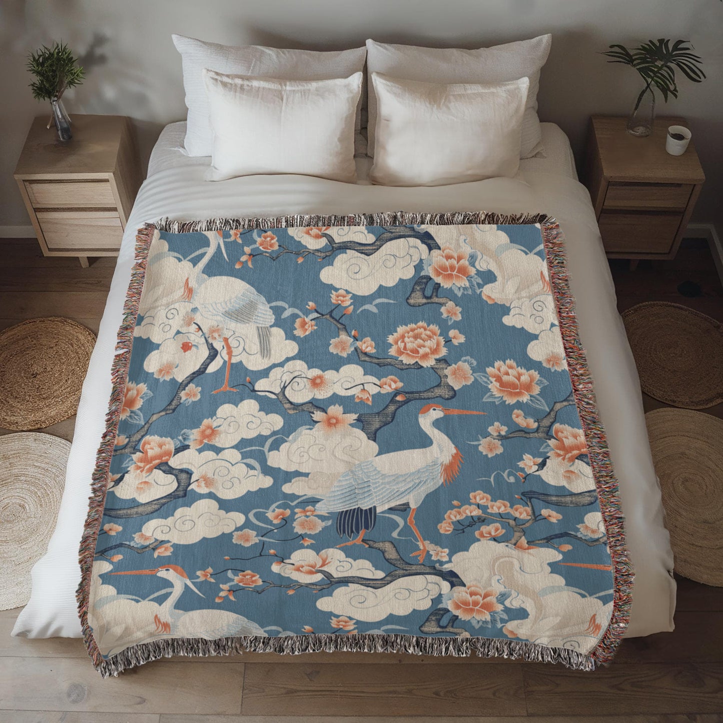Chinoiserie Pattern 012 - 50" x 60" Heirloom Woven Blanket