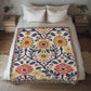 Mexican Floral Fiesta Pattern 043 - 50" x 60" Heirloom Woven Blanket