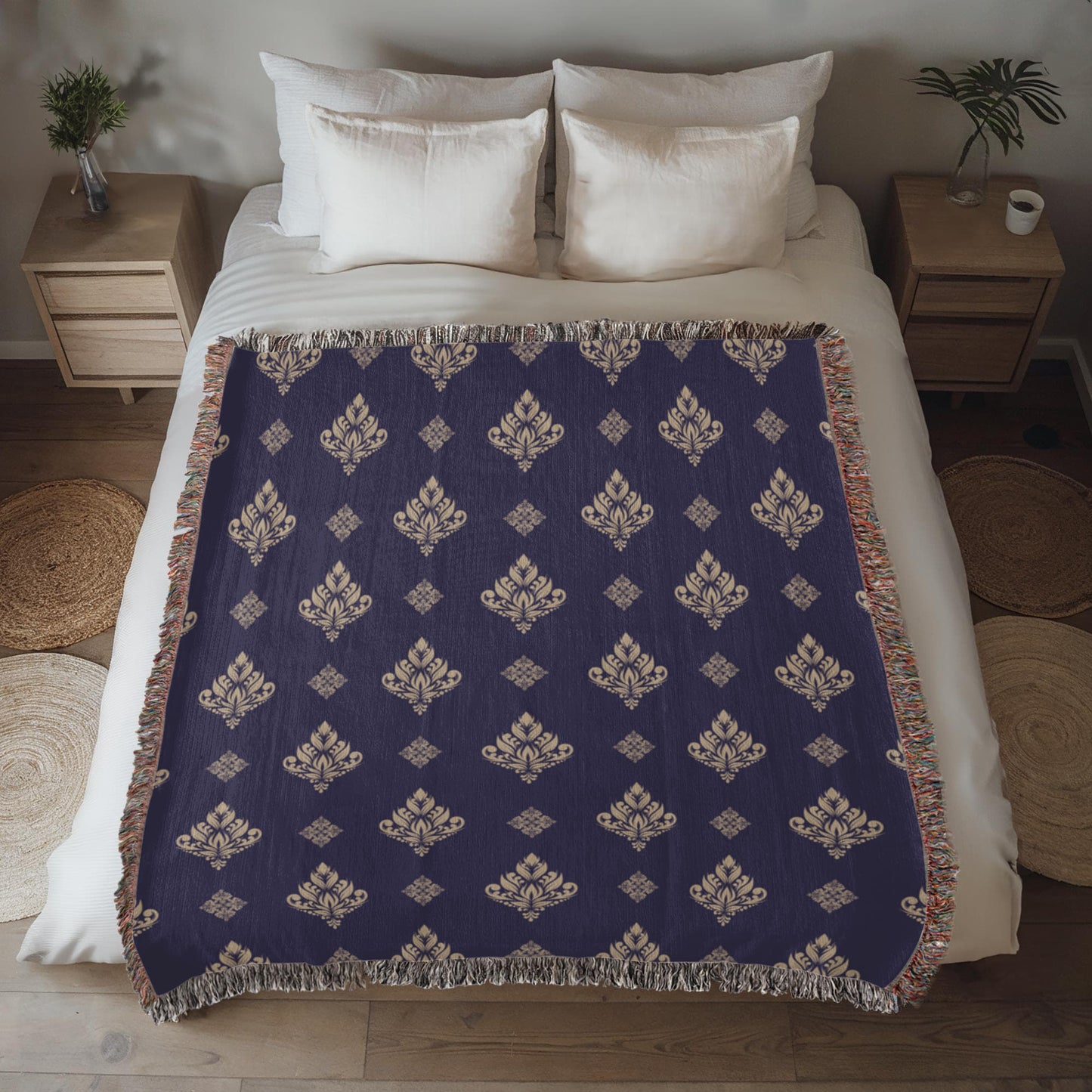 Damask Pattern 003 - 50" x 60" Heirloom Woven Blanket