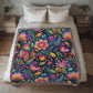 Mexican Floral Fiesta Pattern 056 - 50" x 60" Heirloom Woven Blanket