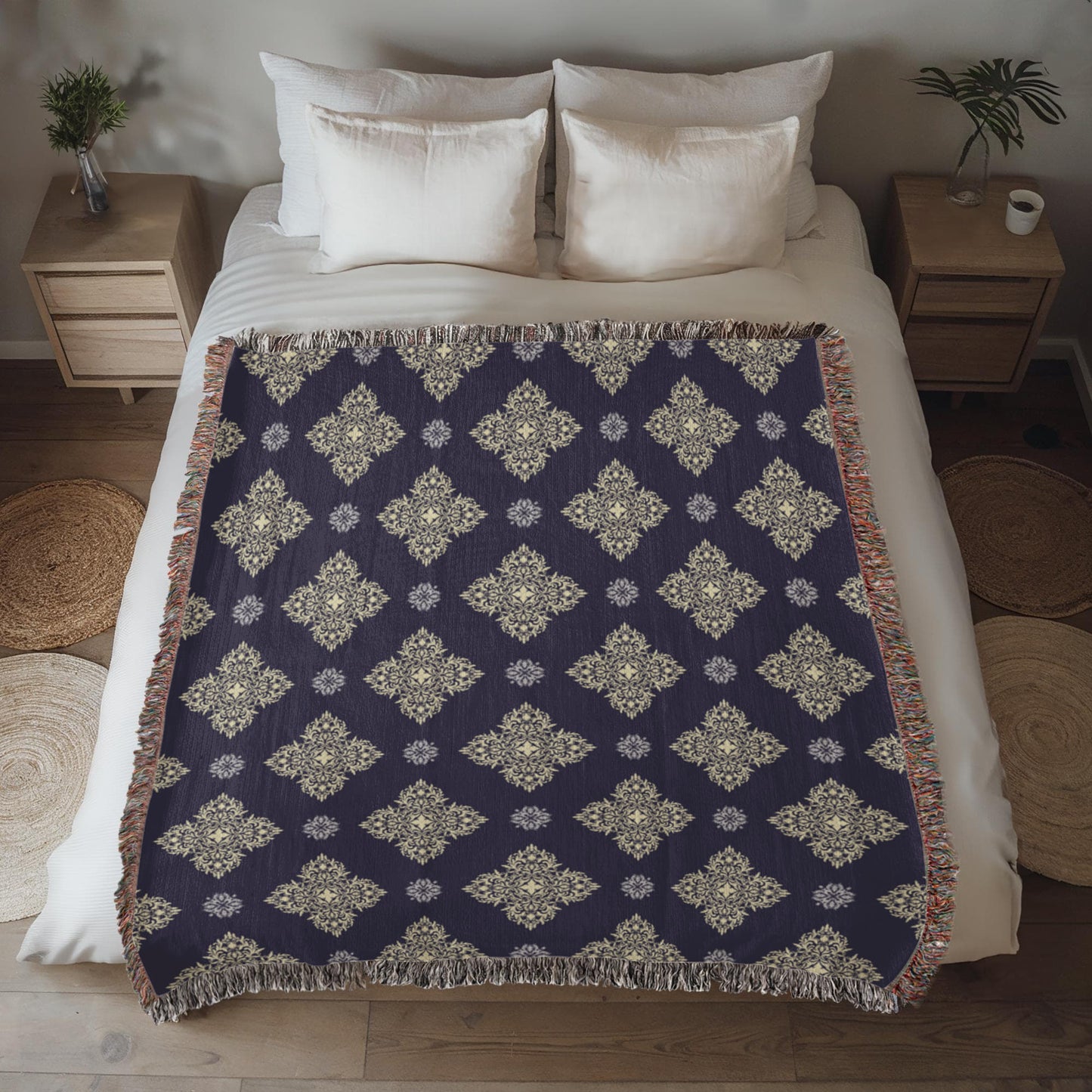 Damask Pattern 031 - 50" x 60" Heirloom Woven Blanket