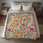 Mexican Floral Fiesta Pattern 004 - 50" x 60" Heirloom Woven Blanket