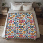 Mexican Floral Fiesta Pattern 002 - 50" x 60" Heirloom Woven Blanket