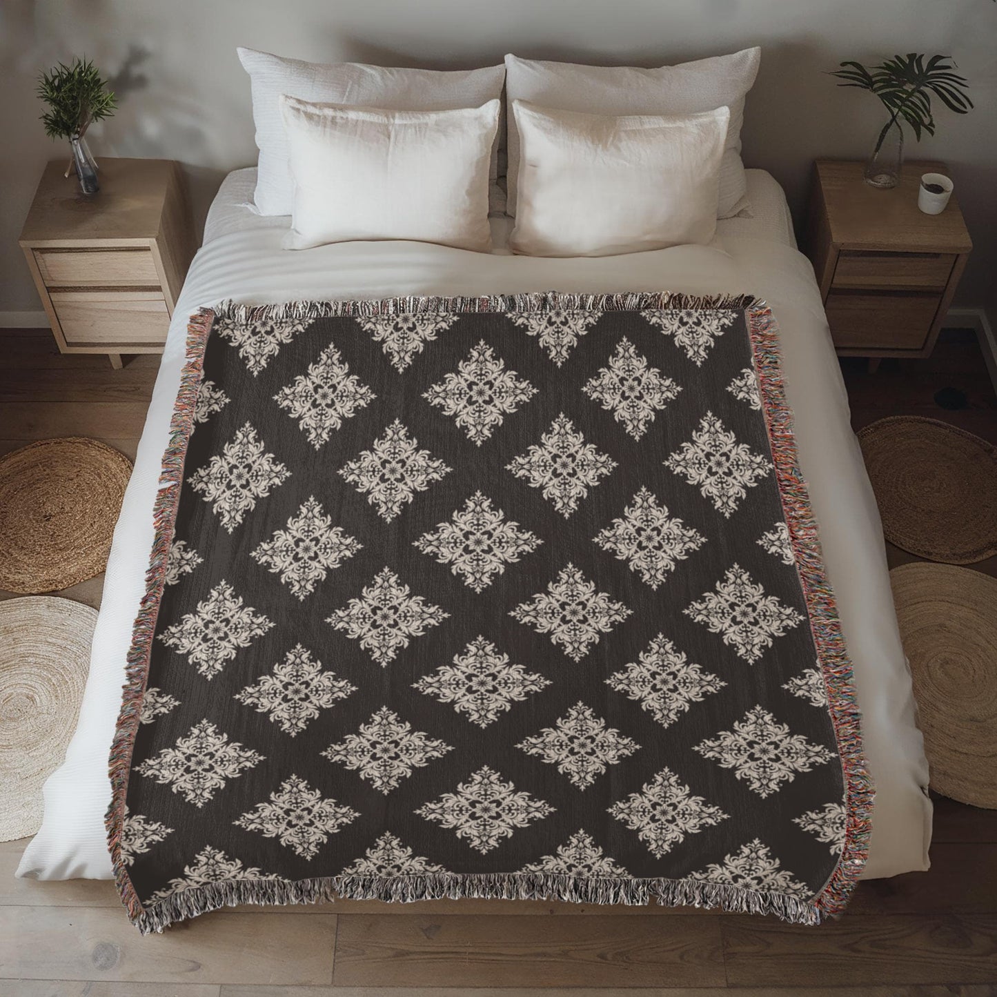 Damask Pattern 017 - 50" x 60" Heirloom Woven Blanket