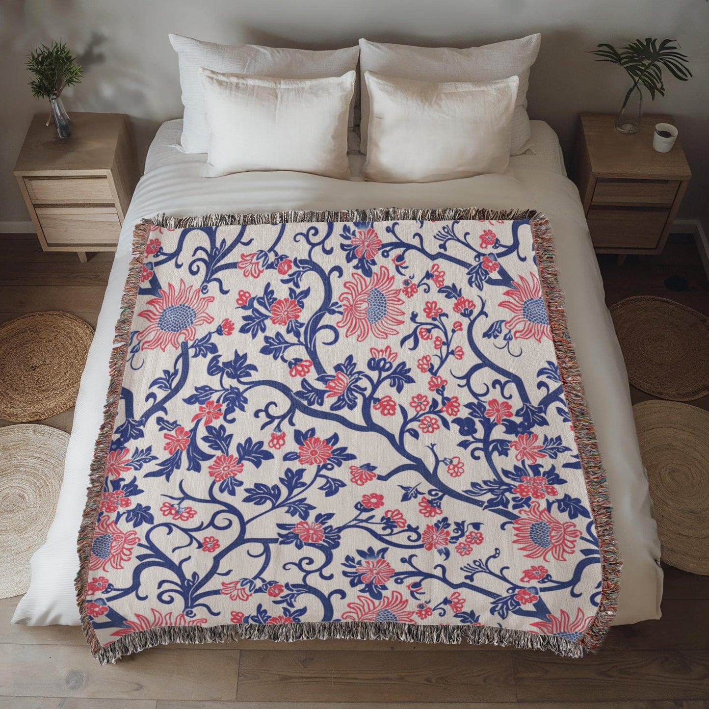 Chinoiserie Pattern 022 - 50" x 60" Heirloom Woven Blanket