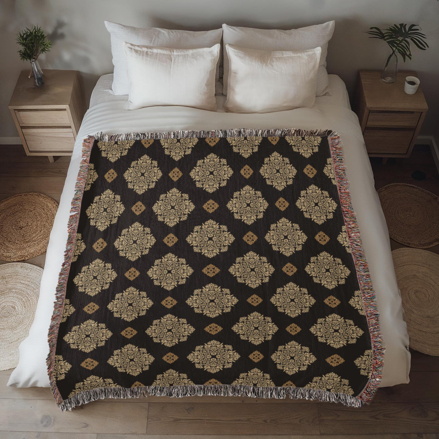 Damask Pattern 030 - 50" x 60" Heirloom Woven Blanket