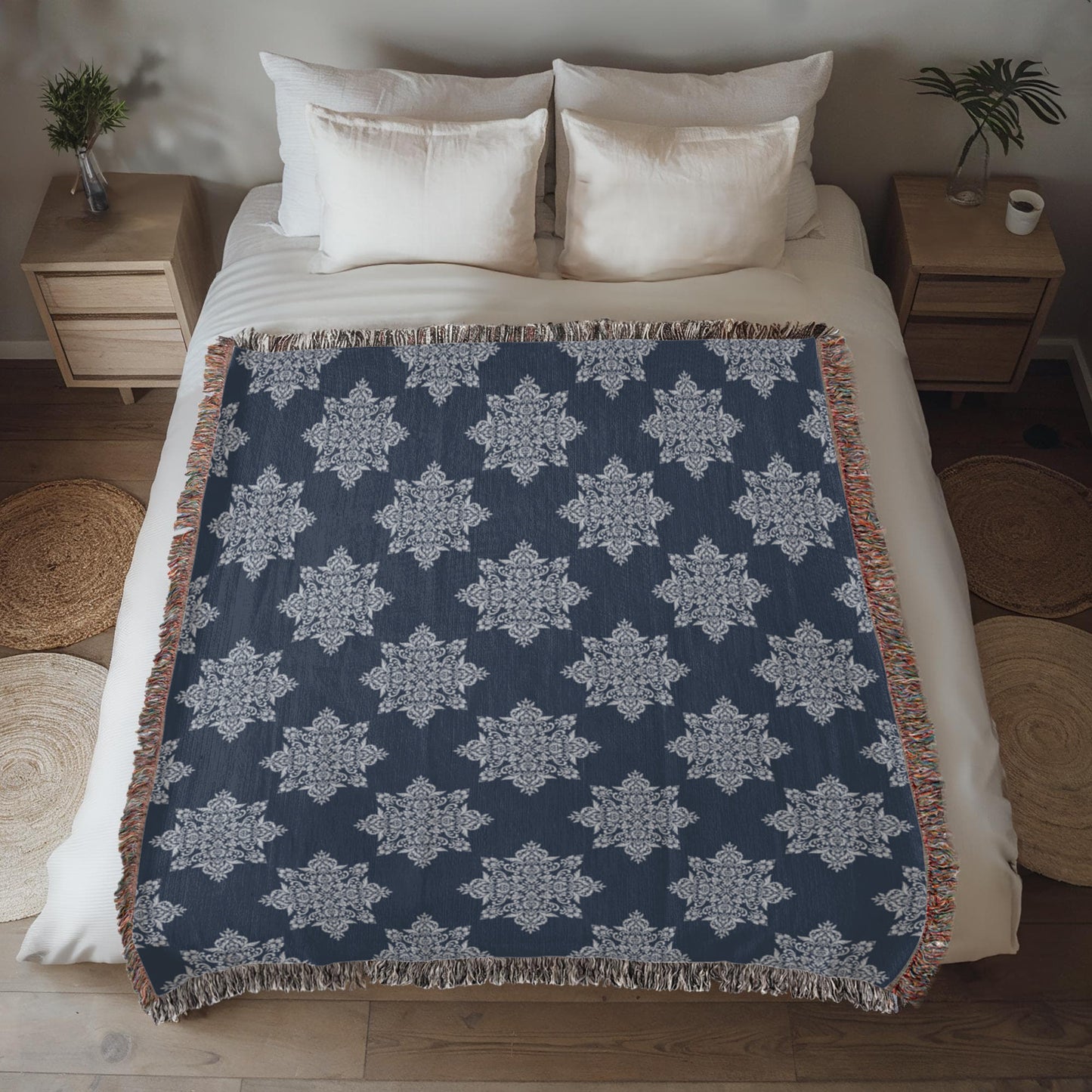 Damask Pattern 022 - 50" x 60" Heirloom Woven Blanket