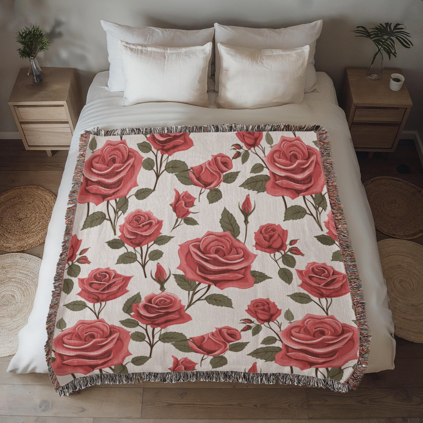 Spring Flowers Pattern 020 - 50" x 60" Heirloom Woven Blanket