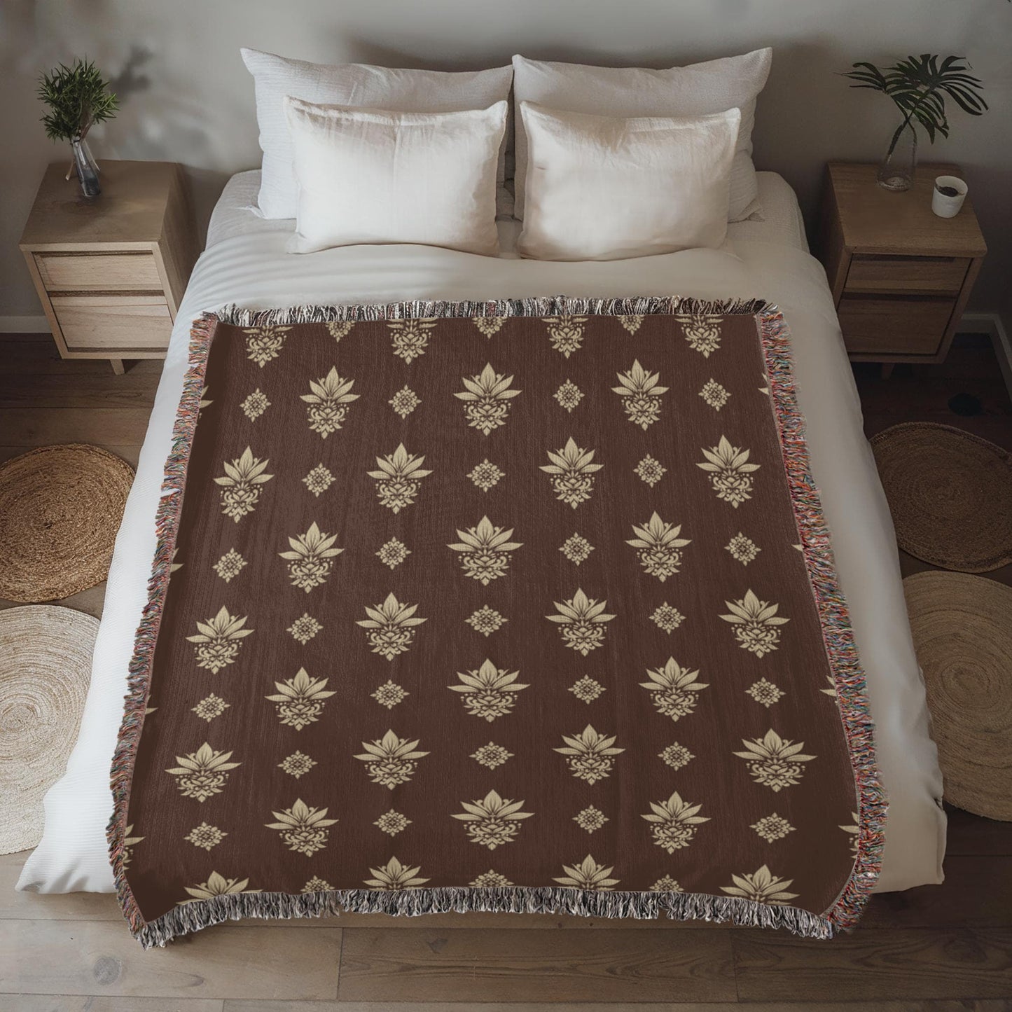 Damask Pattern 002 - 50" x 60" Heirloom Woven Blanket