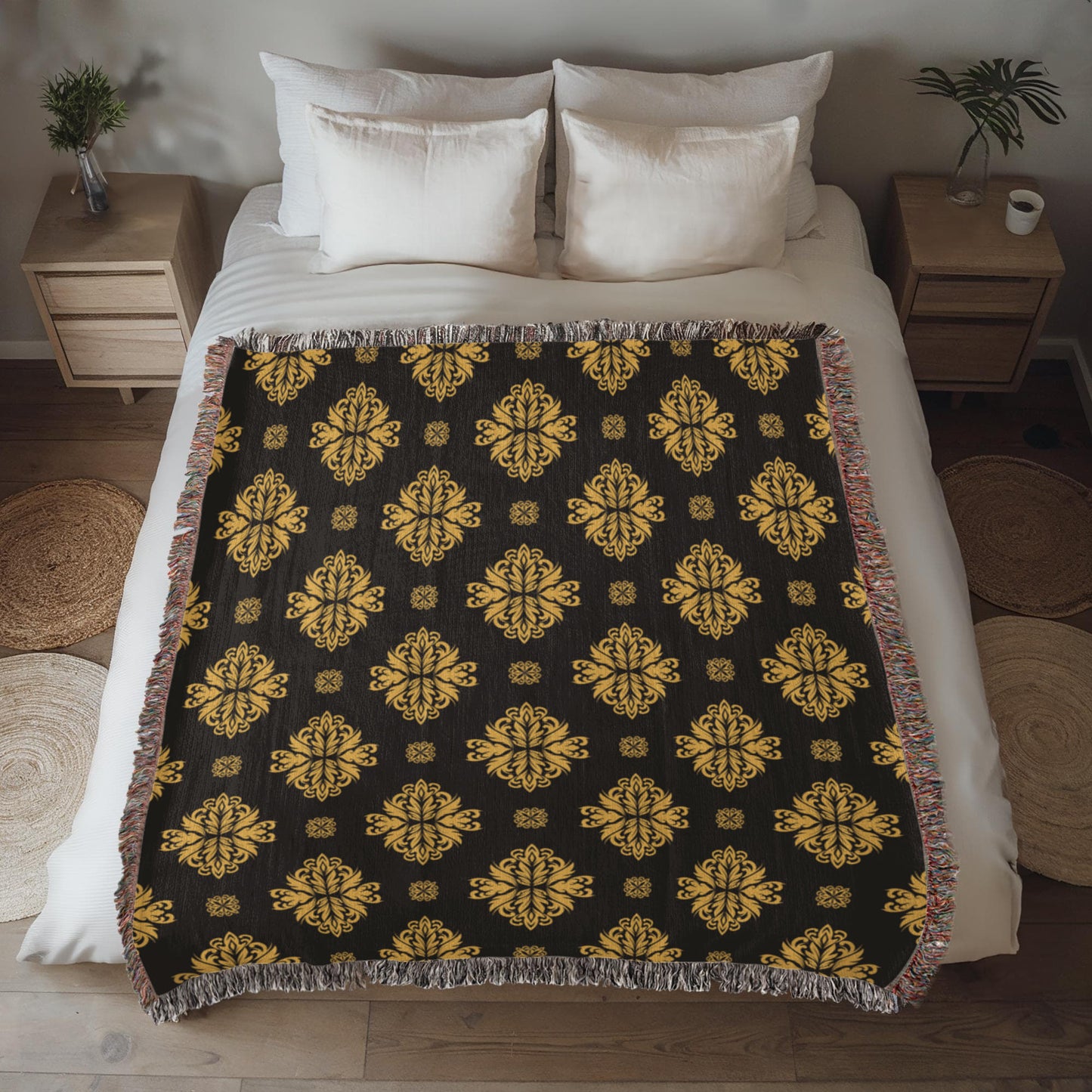 Damask Pattern 027 - 50" x 60" Heirloom Woven Blanket