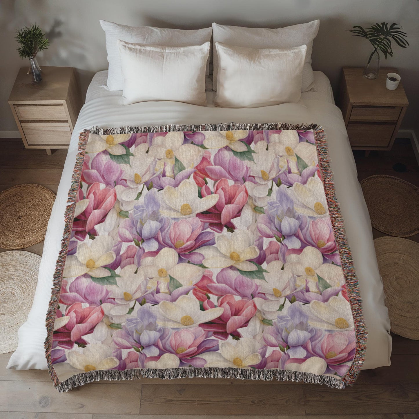 Spring Flowers Pattern 007 - 50" x 60" Heirloom Woven Blanket