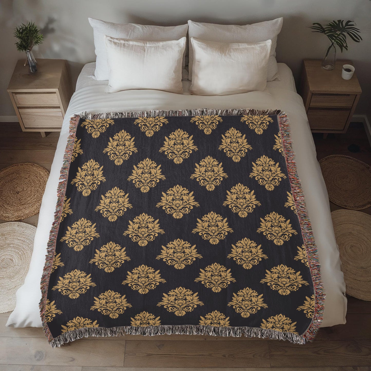 Damask Pattern 034 - 50" x 60" Heirloom Woven Blanket