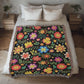 Mexican Floral Fiesta Pattern 032 - 50" x 60" Heirloom Woven Blanket