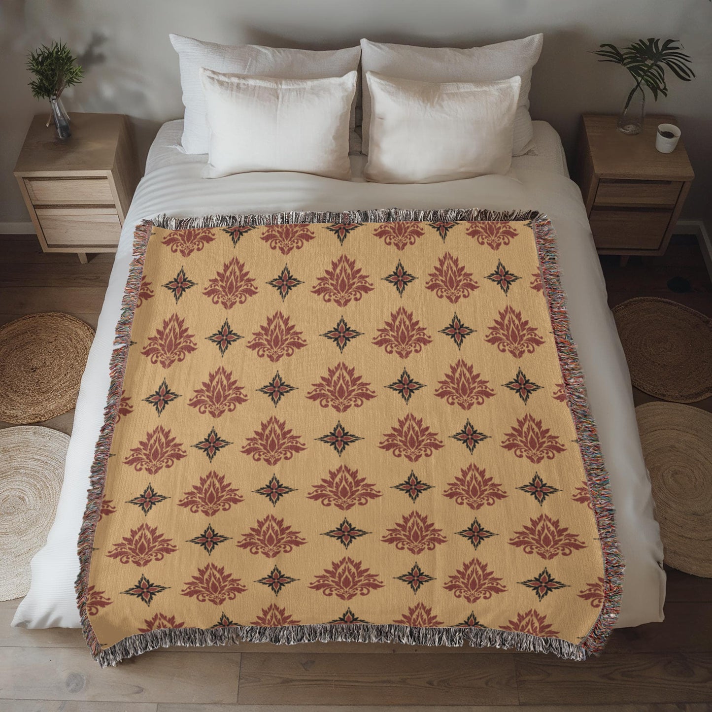 Damask Pattern 009 - 50" x 60" Heirloom Woven Blanket