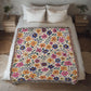 Mexican Floral Fiesta Pattern 008 - 50" x 60" Heirloom Woven Blanket