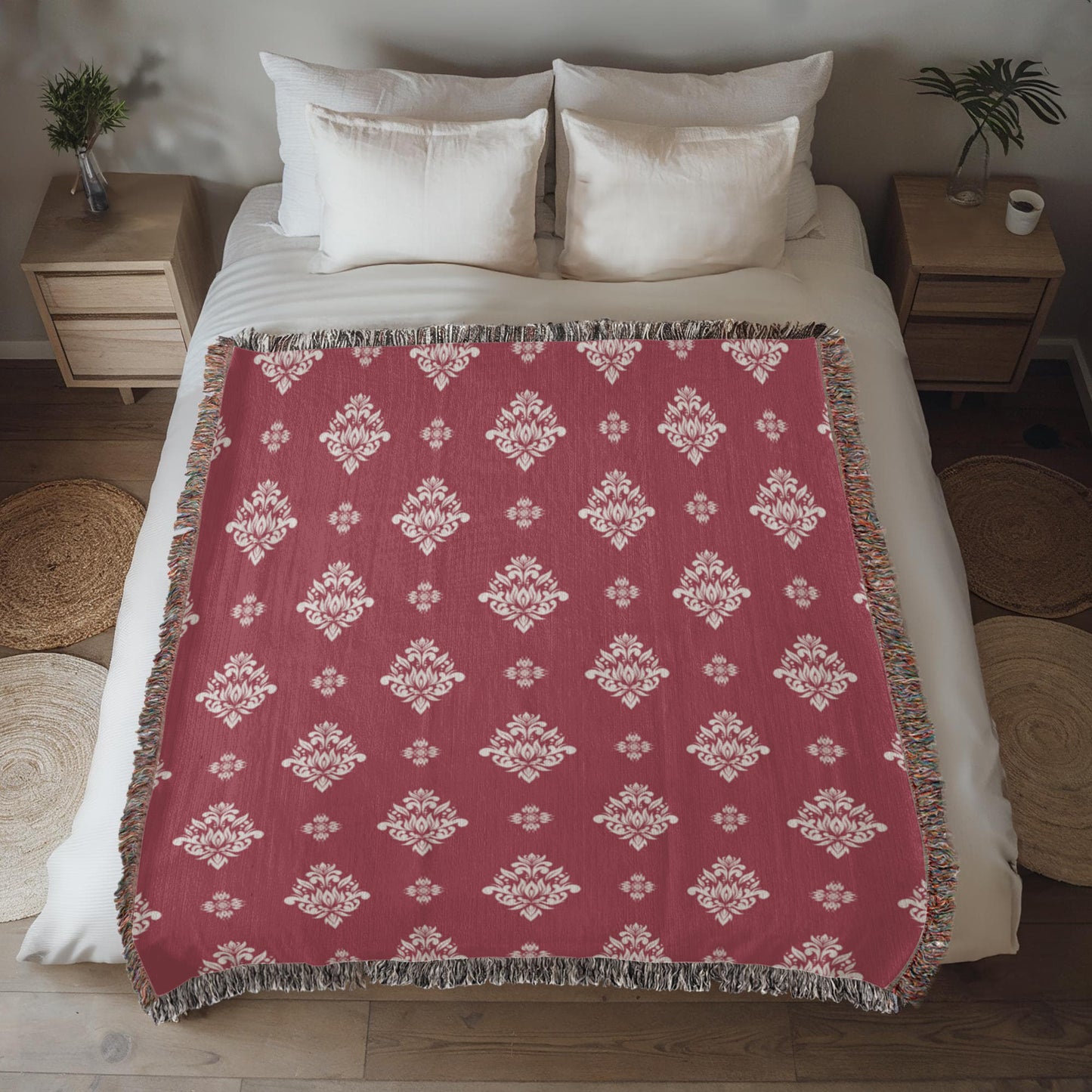 Damask Pattern 004 - 50" x 60" Heirloom Woven Blanket