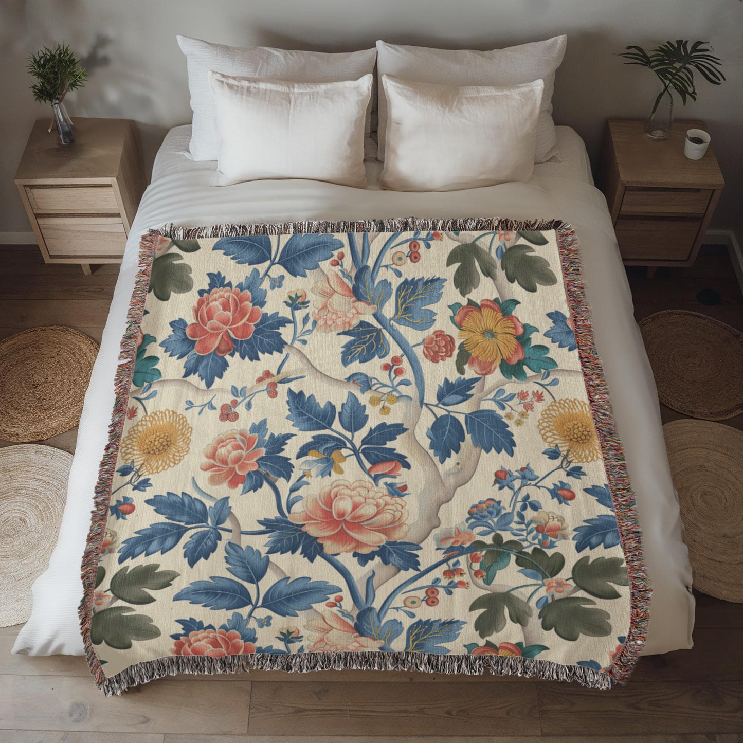 Chinoiserie Pattern 018 - 50" x 60" Heirloom Woven Blanket