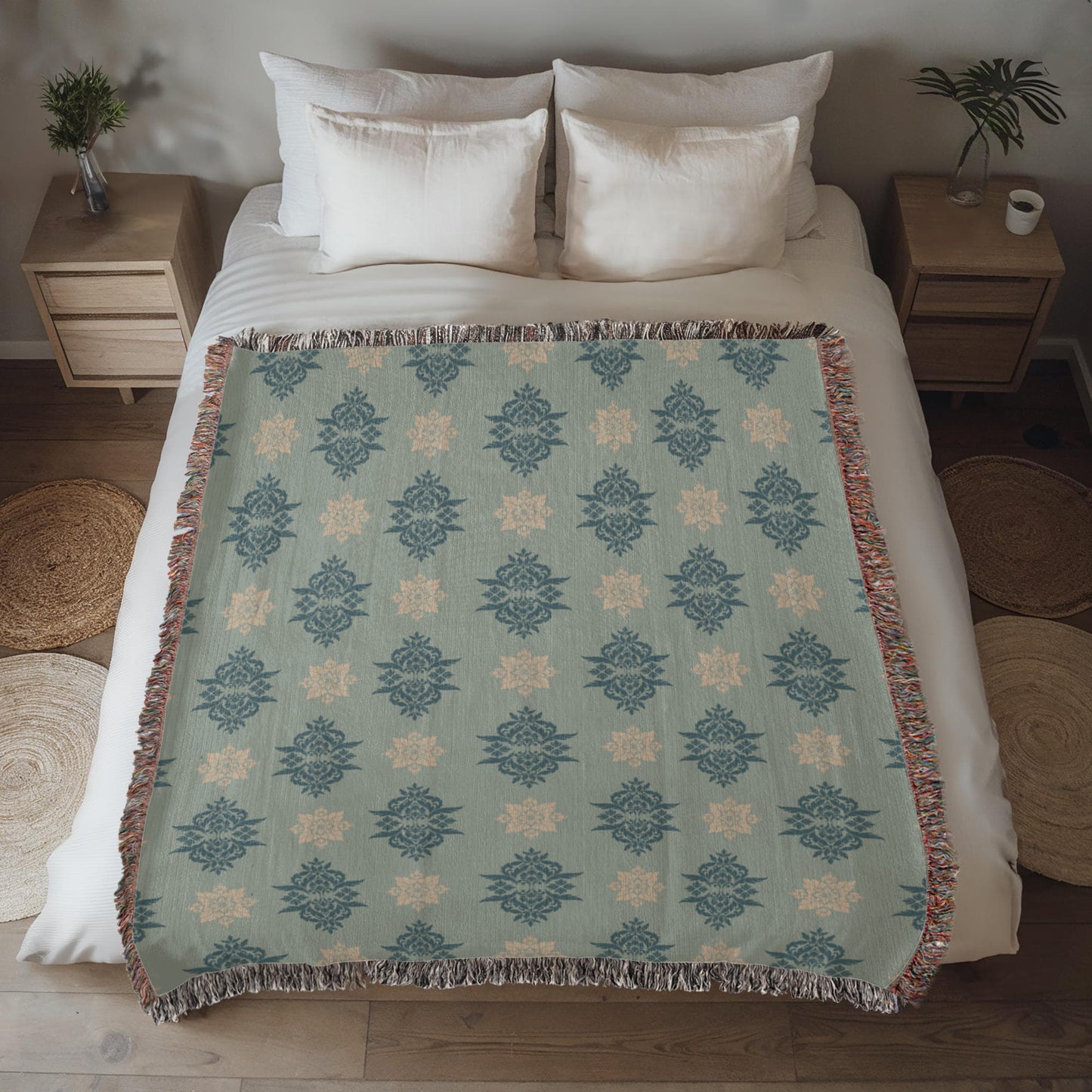 Damask Pattern 023 - 50" x 60" Heirloom Woven Blanket