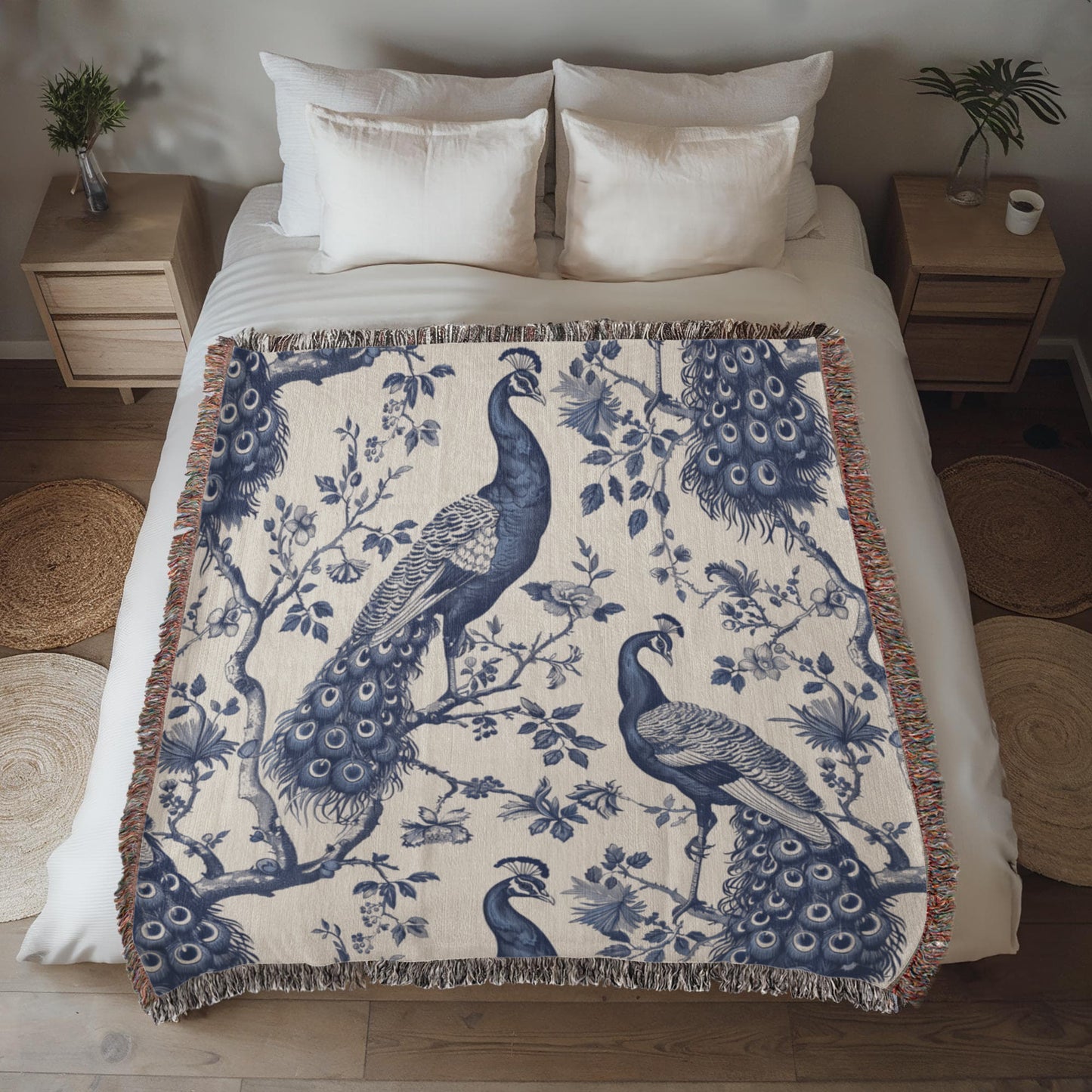 Chinese Ornament Pattern 005 - 50" x 60" Heirloom Woven Blanket