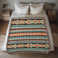Mexican Textile Pattern 002 - 50" x 60" Heirloom Woven Blanket