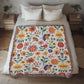Mexican Floral Fiesta Pattern 024 - 50" x 60" Heirloom Woven Blanket