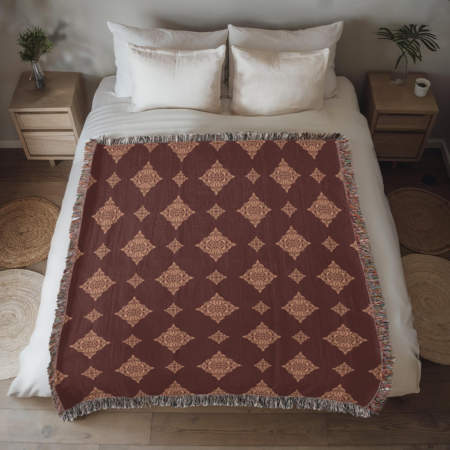 Damask Pattern 006 - 50" x 60" Heirloom Woven Blanket