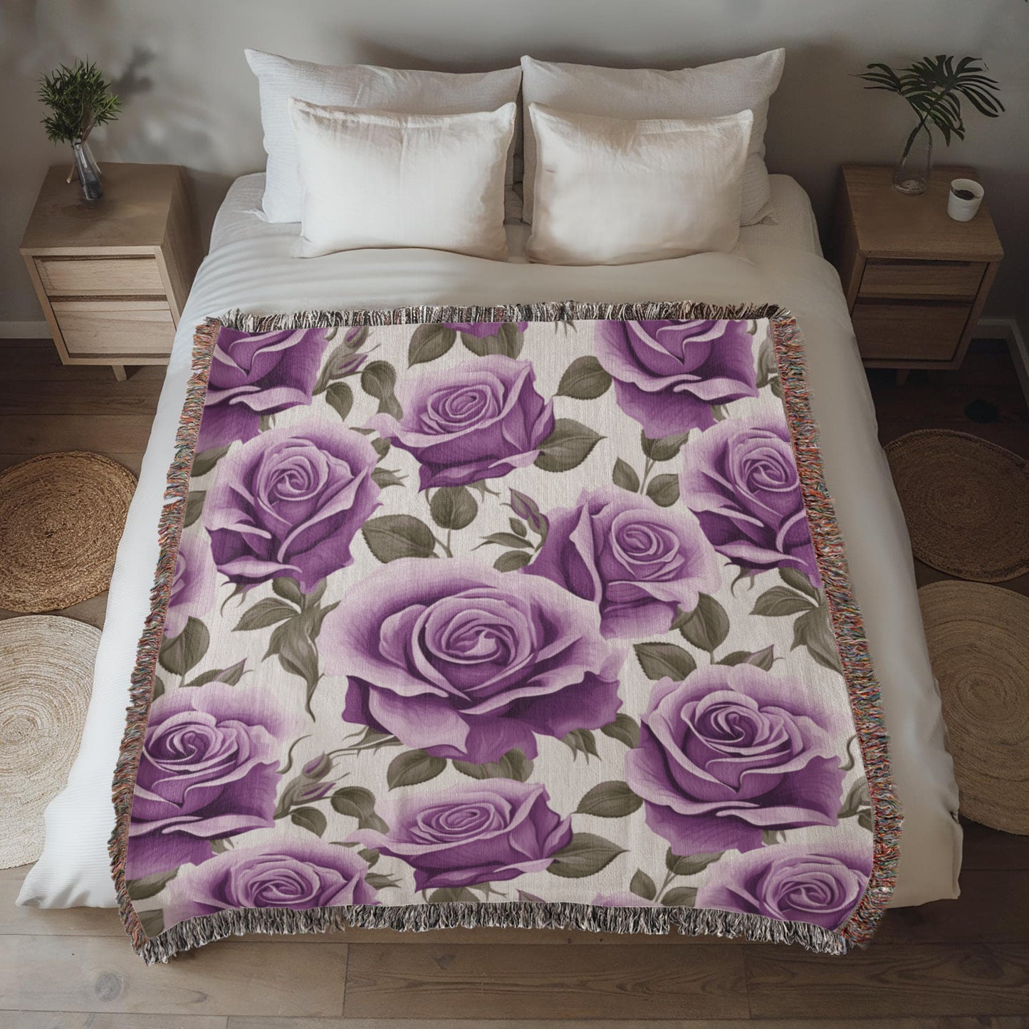 Spring Flowers Pattern 013 - 50" x 60" Heirloom Woven Blanket