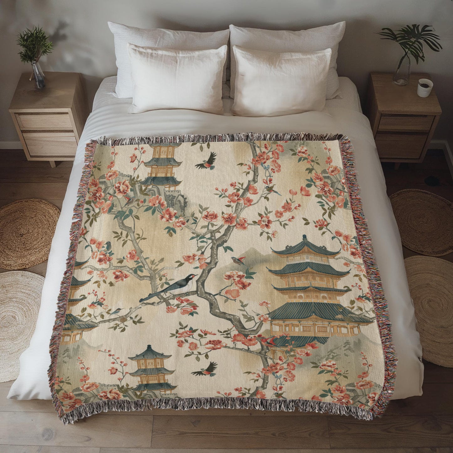 Chinoiserie Pattern 001 - 50" x 60" Heirloom Woven Blanket