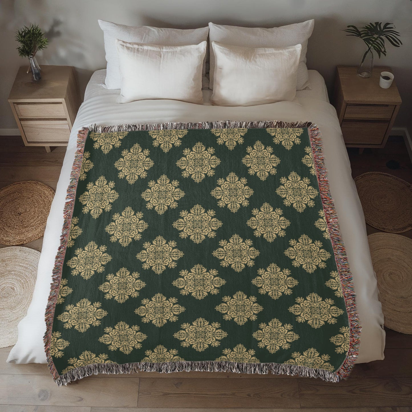 Damask Pattern 026 - 50" x 60" Heirloom Woven Blanket