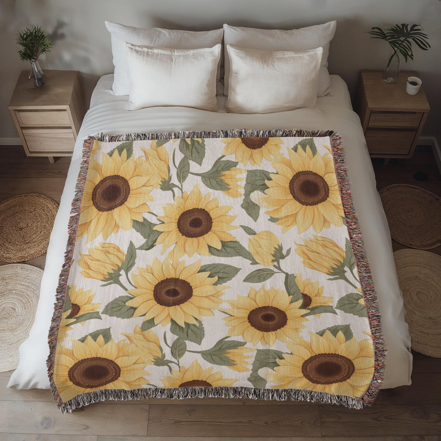 Spring Flowers Pattern 001 - 50" x 60" Heirloom Woven Blanket