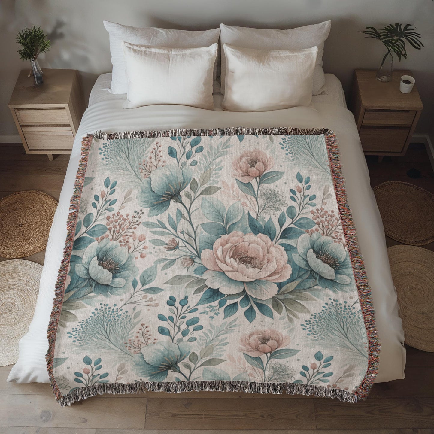 Oversized Floral Pattern 008 - 50" x 60" Heirloom Woven Blanket
