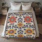 Mexican Floral Fiesta Pattern 044 - 50" x 60" Heirloom Woven Blanket