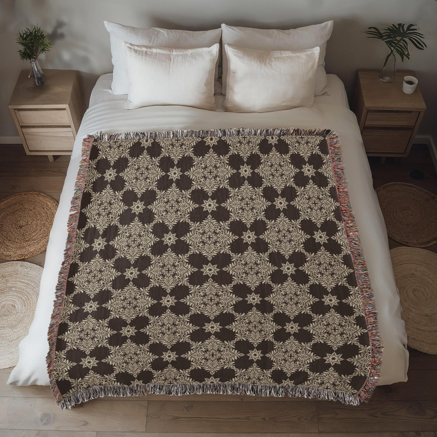 Damask Pattern 015 - 50" x 60" Heirloom Woven Blanket
