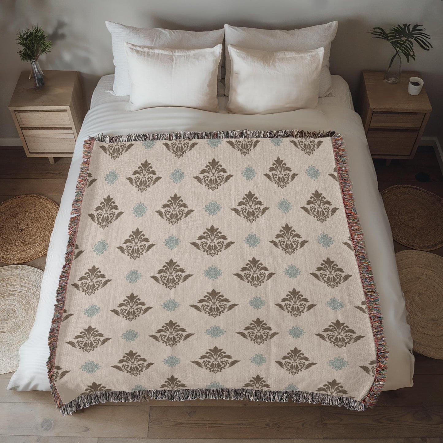 Damask Pattern 007 - 50" x 60" Heirloom Woven Blanket