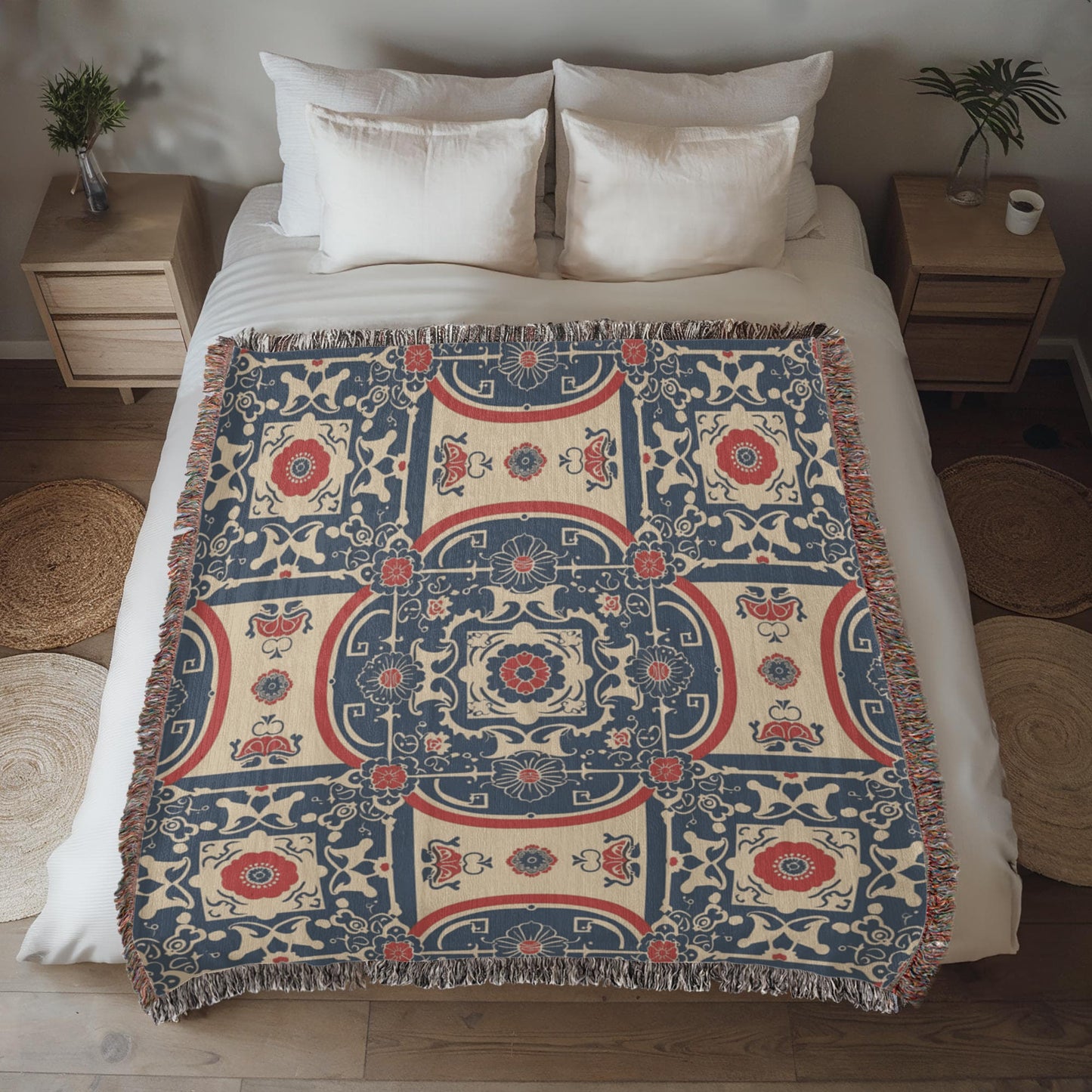 Chinoiserie Pattern 020 - 50" x 60" Heirloom Woven Blanket