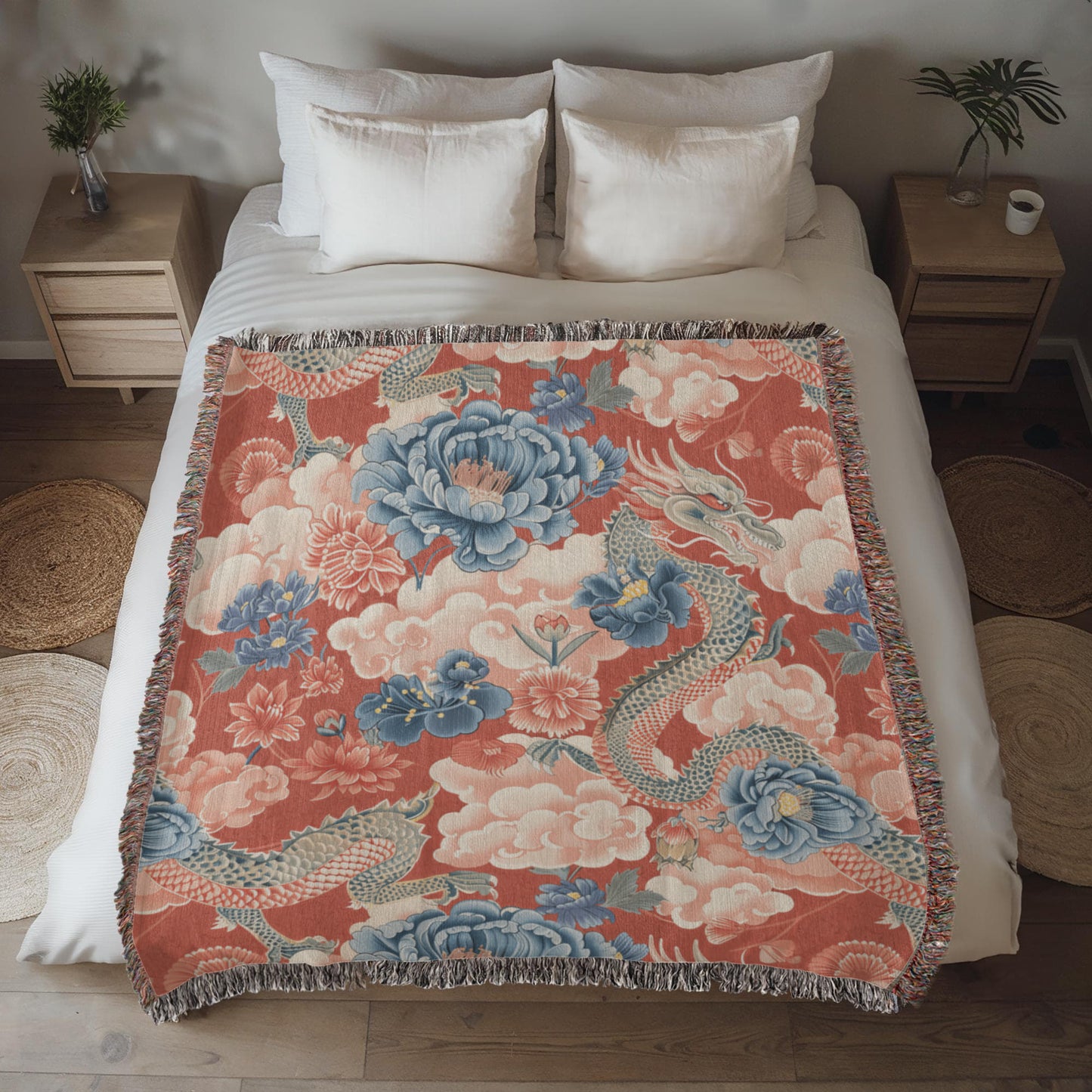 Chinoiserie Pattern 009 - 50" x 60" Heirloom Woven Blanket