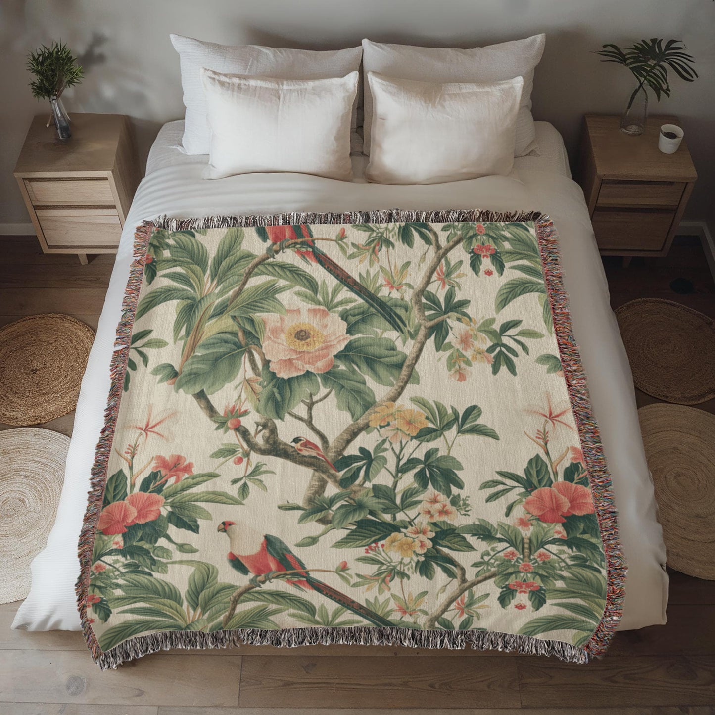 Chinoiserie Pattern 032 - 50" x 60" Heirloom Woven Blanket