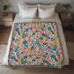 Mexican Floral Fiesta Pattern 010 - 50" x 60" Heirloom Woven Blanket