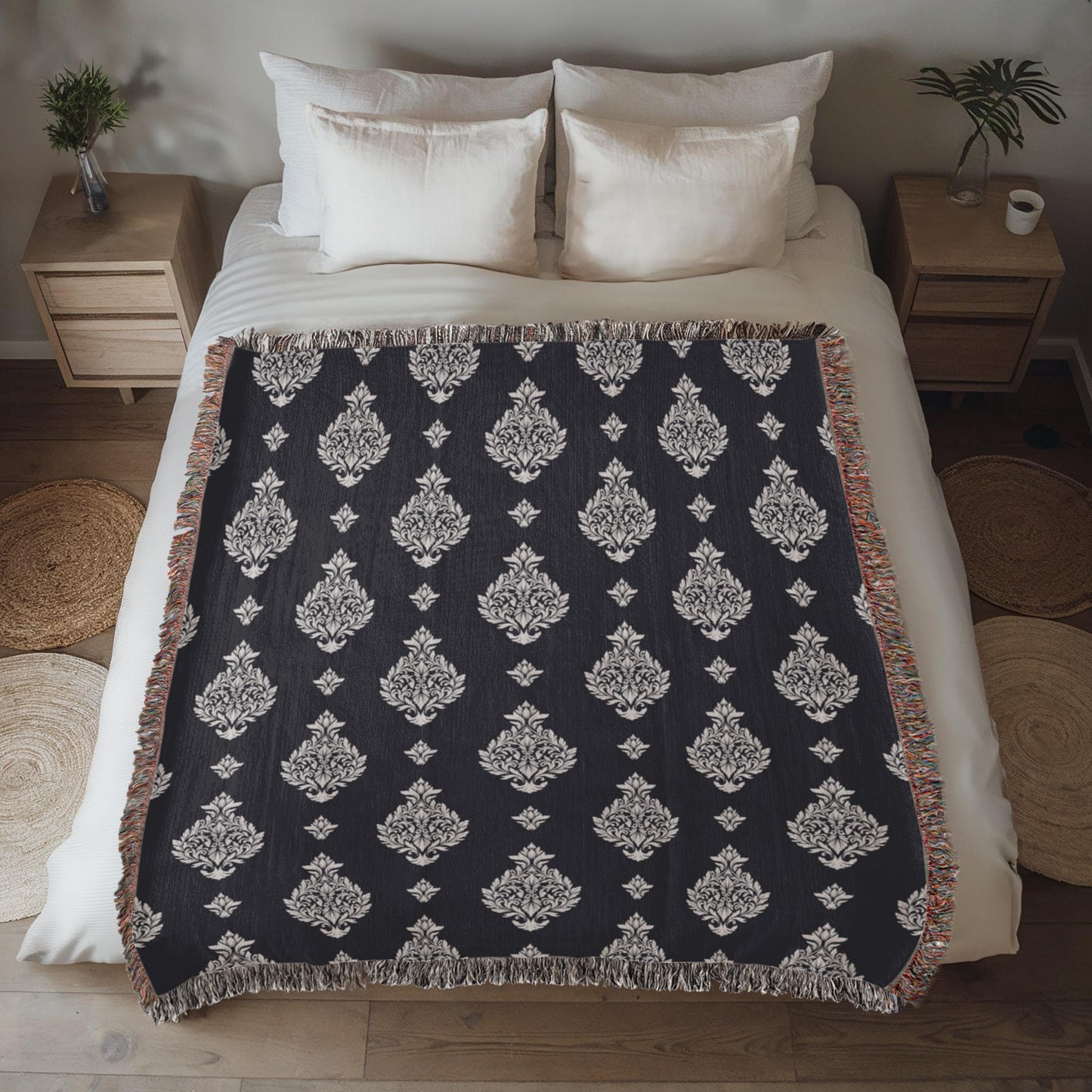 Damask Pattern 033 - 50" x 60" Heirloom Woven Blanket
