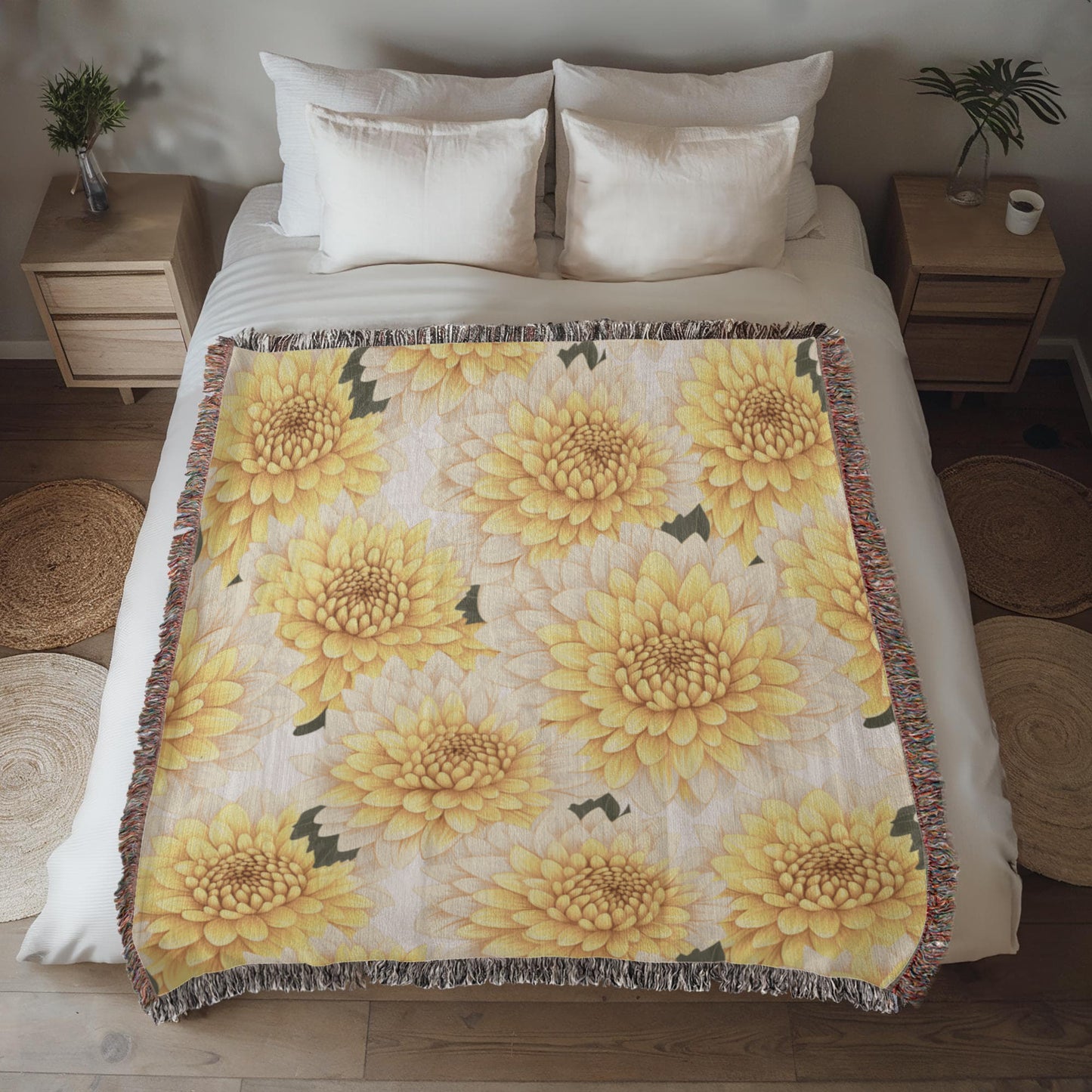 Spring Flowers Pattern 016 - 50" x 60" Heirloom Woven Blanket
