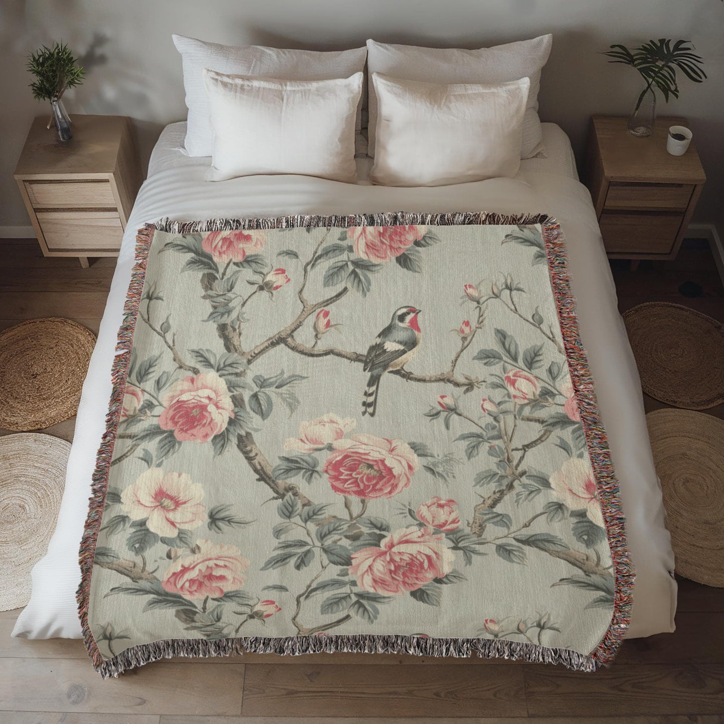 Chinoiserie Pattern 028 - 50" x 60" Heirloom Woven Blanket