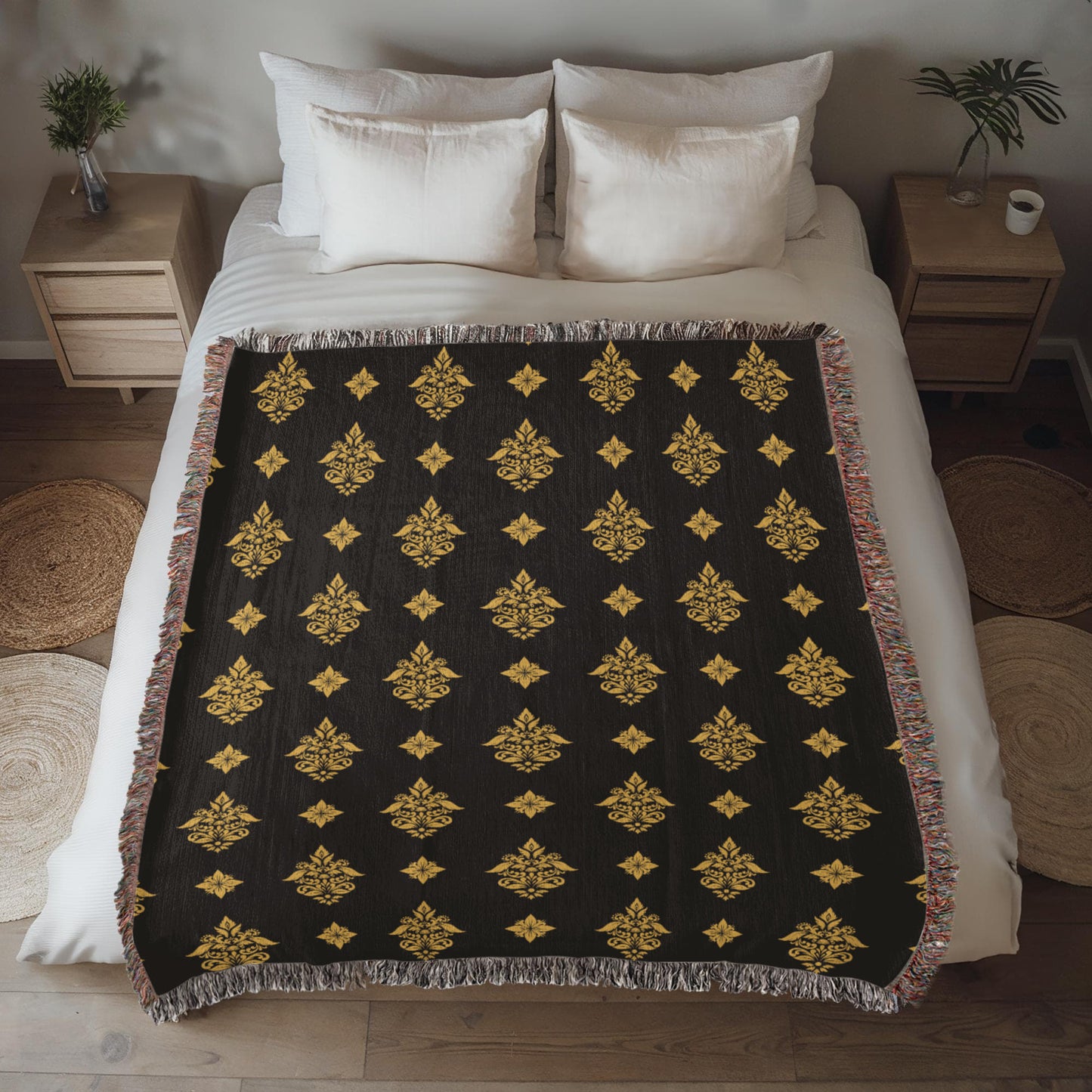 Damask Pattern 001 - 50" x 60" Heirloom Woven Blanket