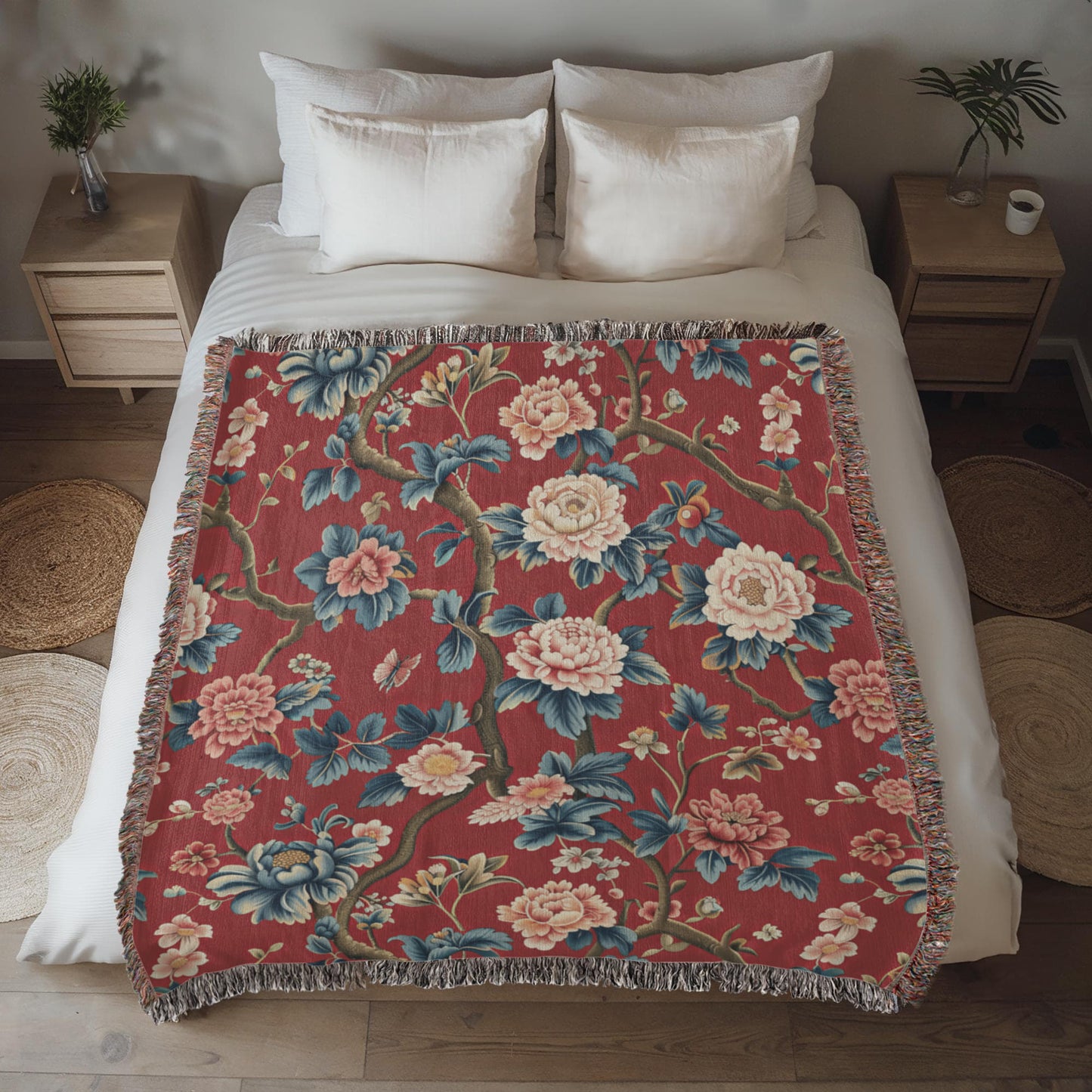 Chinoiserie Pattern 002 - 50" x 60" Heirloom Woven Blanket
