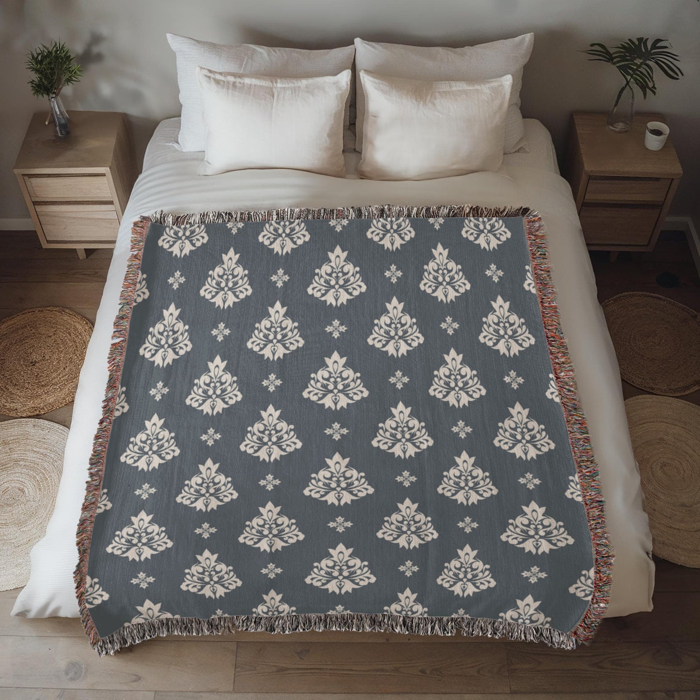 Damask Pattern 035 - 50" x 60" Heirloom Woven Blanket