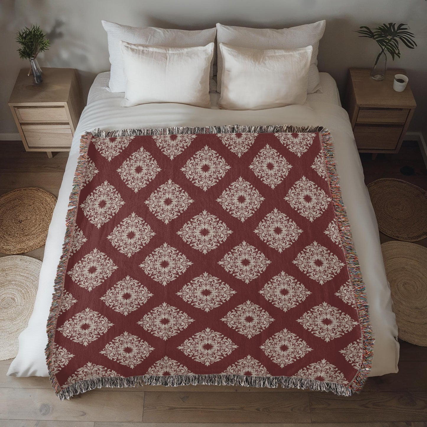 Damask Pattern 019 - 50" x 60" Heirloom Woven Blanket