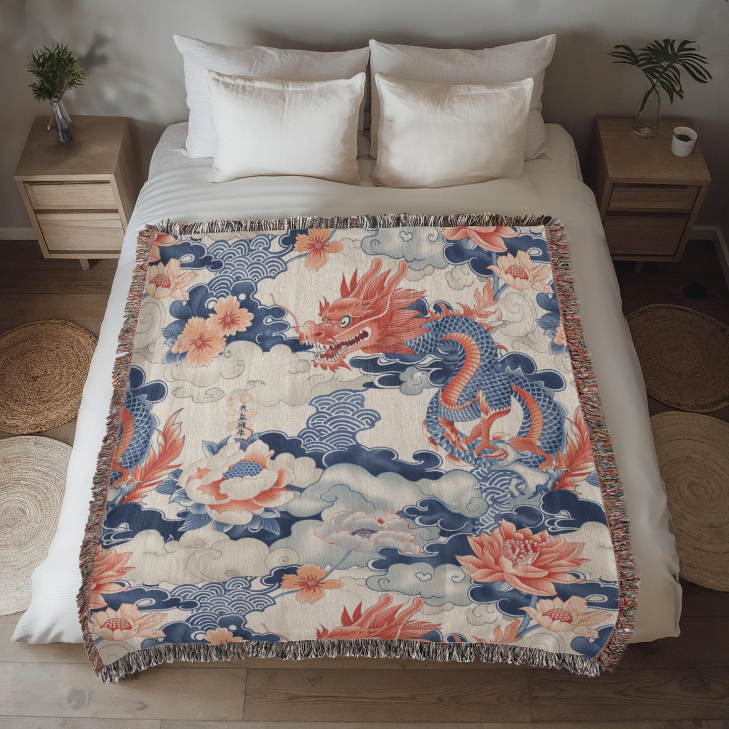 Chinoiserie Pattern 008 - 50" x 60" Heirloom Woven Blanket