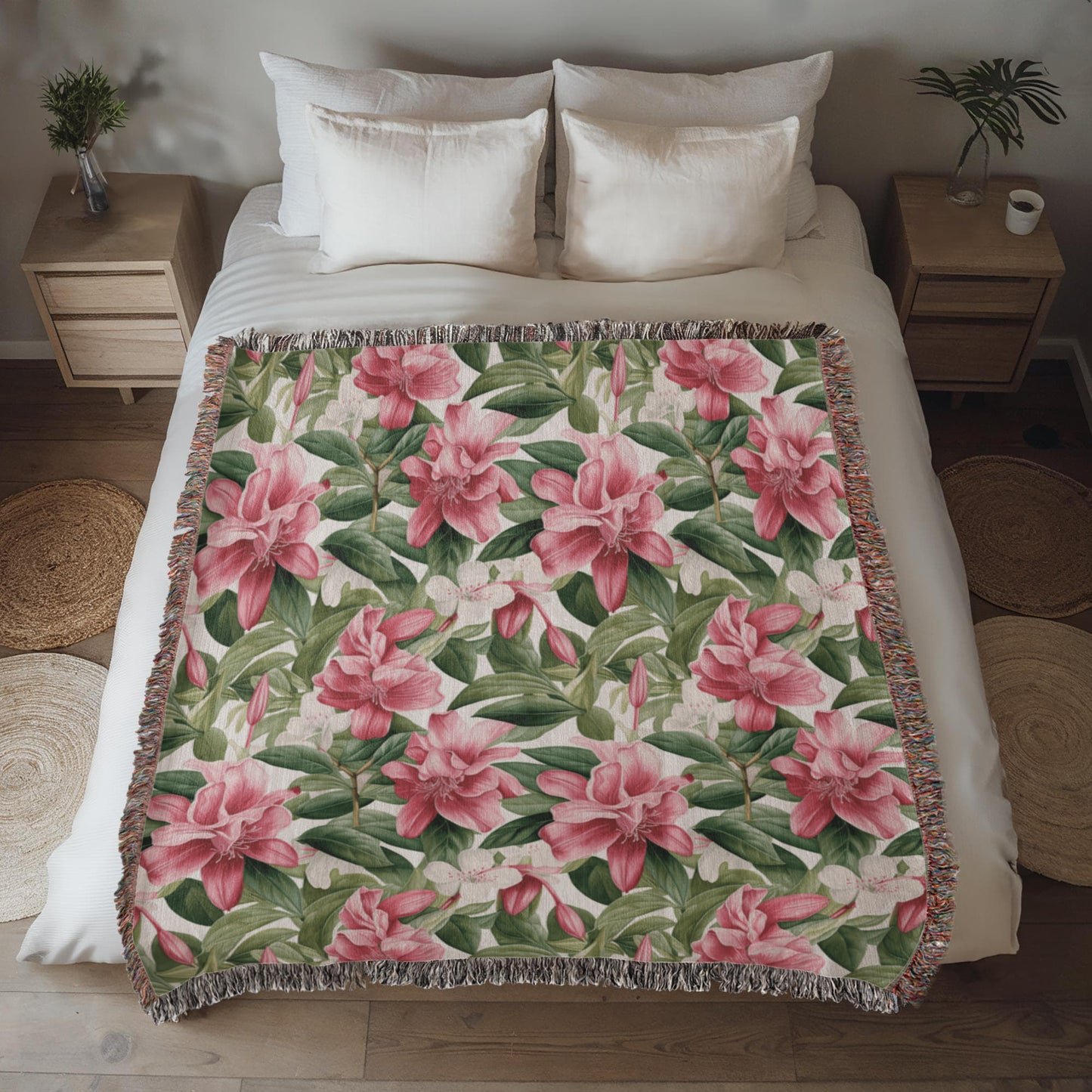 Spring Flowers Pattern 006 - 50" x 60" Heirloom Woven Blanket