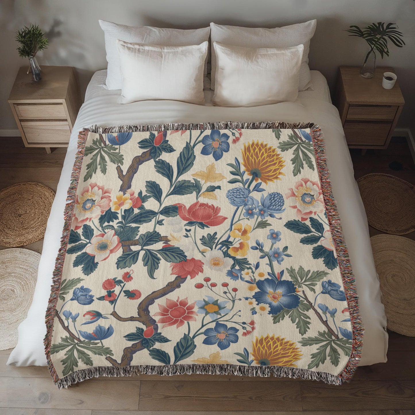 Chinoiserie Pattern 024 - 50" x 60" Heirloom Woven Blanket